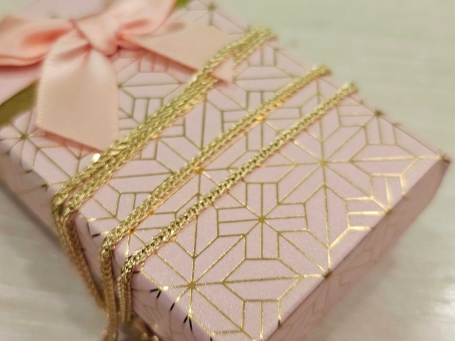 Złoty łańcuszek lisi ogon krótki 45 cm PR 585