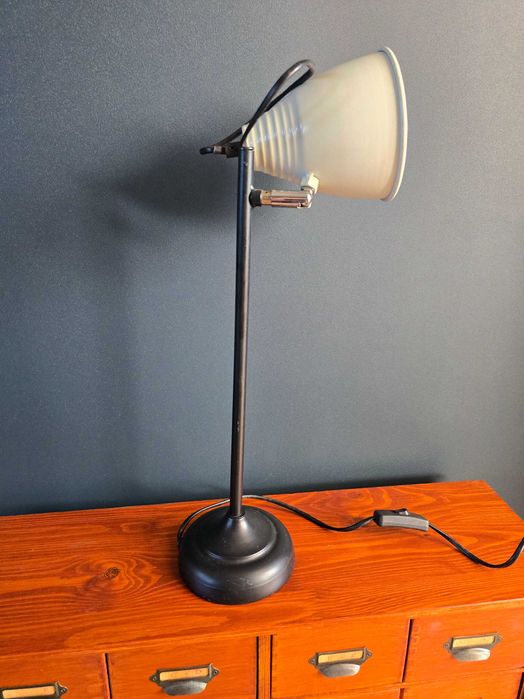 Stara przegubowa LAMPA biurkowa loft Francja