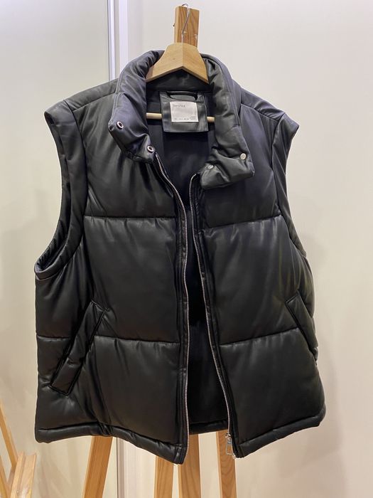 Colete de napa L, Bershka
