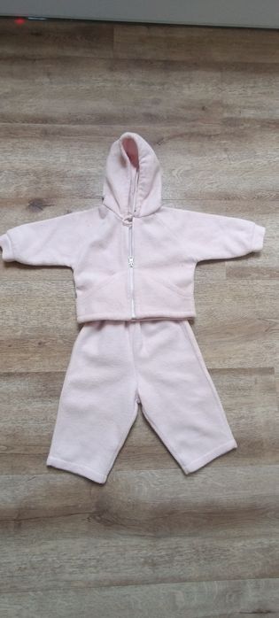 Zestaw bluza spodnie polar dziewczęce 74