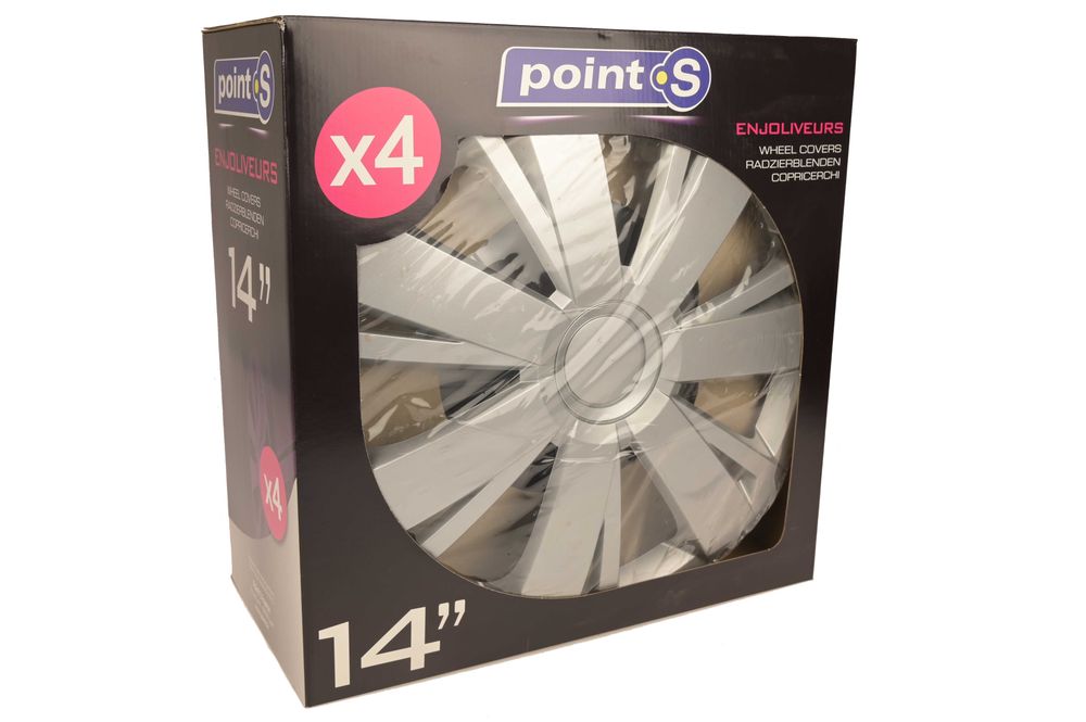 Kołpaki POINT S srebrne 14 cali - 4 sztuki