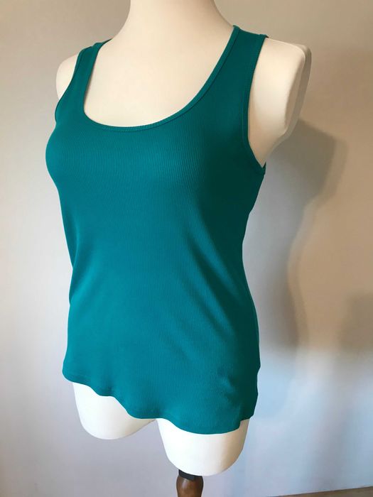Bluzka na ramiączkach w morskim kolorze r. 48 tank top plus size