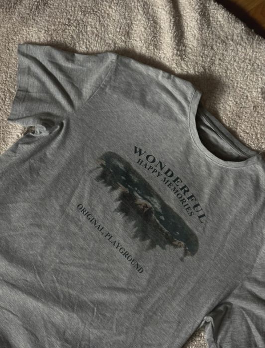 szary t-shirt oversize