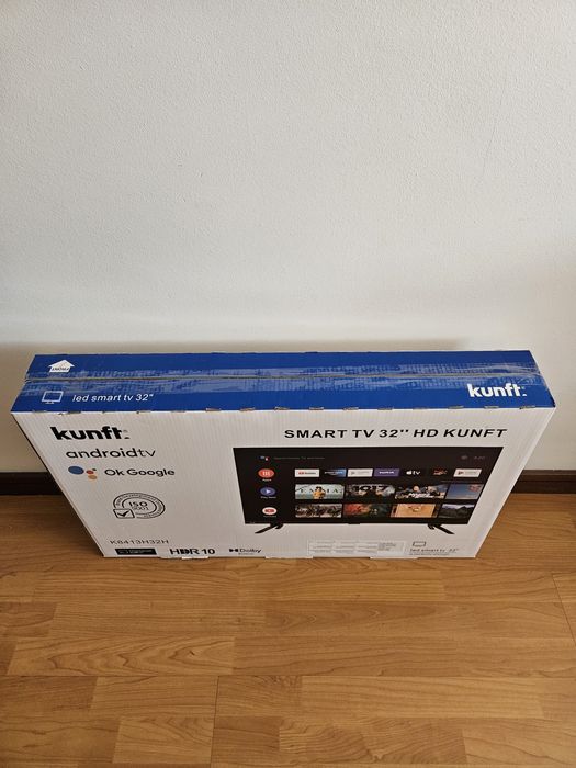 Televisão smart tv Kunft led de 32 pulgadas.