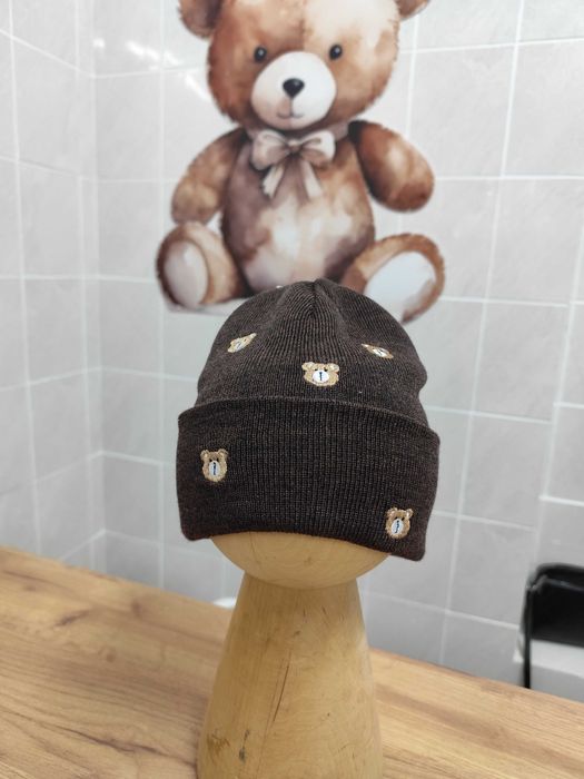 Czapka w Misie 100% Wełna Merino