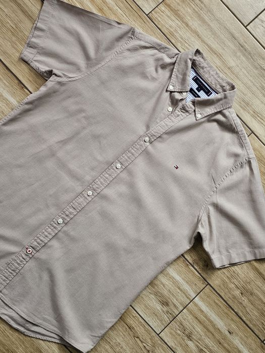 koszula TOMMY HILFIGER lniana  r. M  len - okazja jak NOWA
