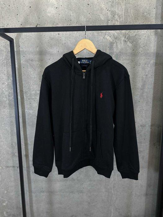 Zip Hoodie Polo Ralph Lauren | Чоловіча худі на замку | Чорна