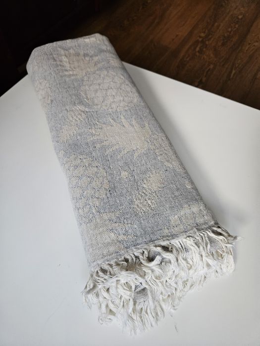 Bawełniany ręcznik plażowy, do sauny Peshtemal w ananasy szary