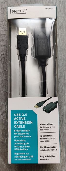 Активний USB подовжувач 5м Digitus DA-70130-4