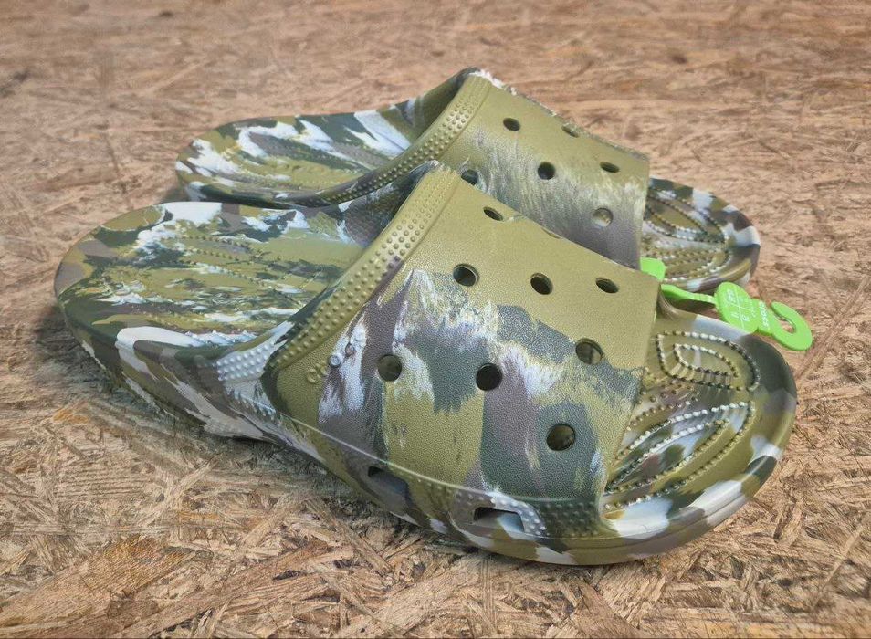 Шльопанці Crocs Classic Marbled Icon Slide, М7-М13, 100% оригінал