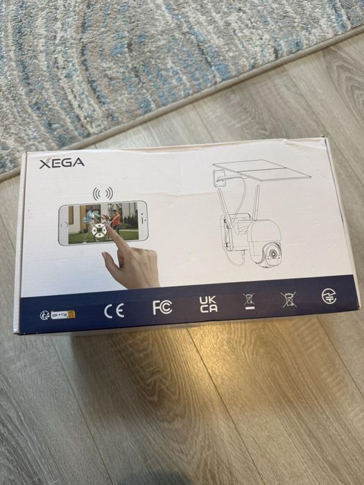 Xega Kamera bezpieczeństwa 4G LTE z panelem słonecznym 20 W 20 000 mAh, karta SIM, nagrywanie 24 godziny na dobę, 7 dni w tygodniu, Bez WIFI