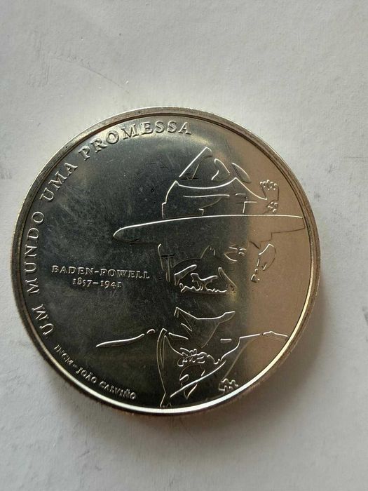 Moeda 5 Euros – Baden-Powell – Escutismo – Portugal