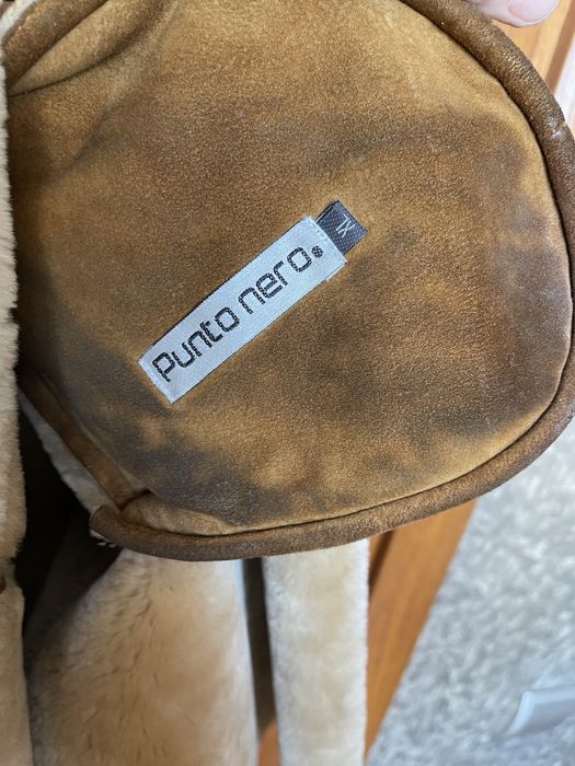 Дублянка, дубленка з капішоном, натуральна