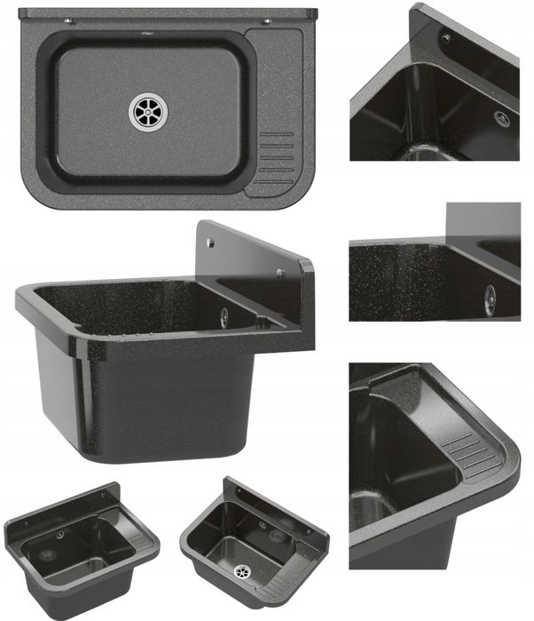 Zlew Gospodarczy Zlewozmywak Roboczy Syfon do Kotłowni Garażu Ogrodowy