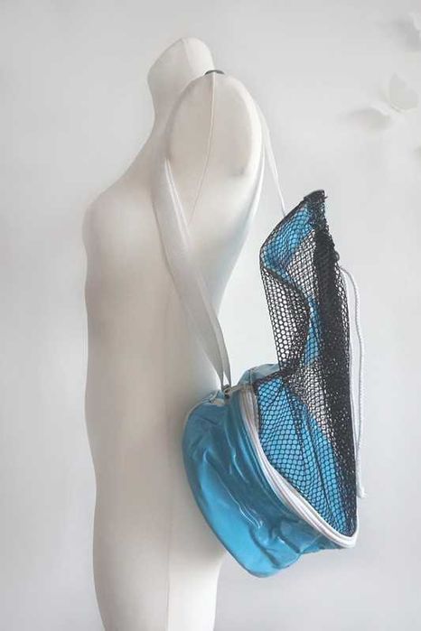 Plecak vintage y2k na ramię pvc siatka surfers transparentny