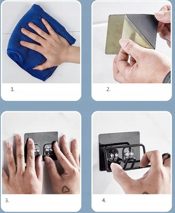 UCHWYT wieszak Na Suszarke Do wlosów SAMOPRZYLEPNY