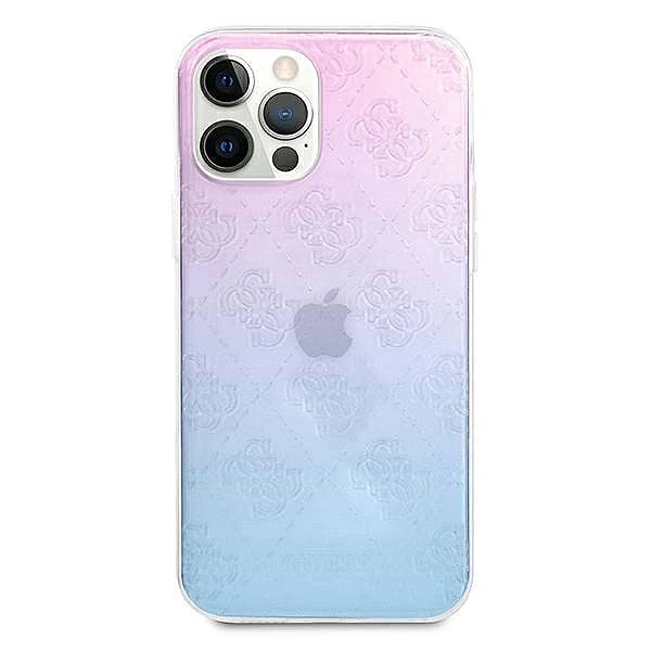 Etui Guess 4G 3D Pattern Collection na iPhone 12 Pro Max - niebiesko-r