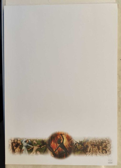 Papier listowny kolekcjonerski Hans Memling Sąd Ostateczny nr 4