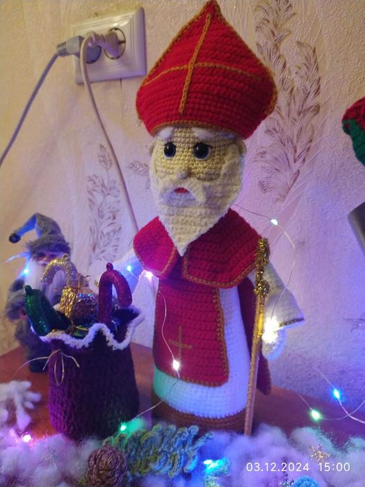 Святий Миколай 37 см ручна робота під замовлення