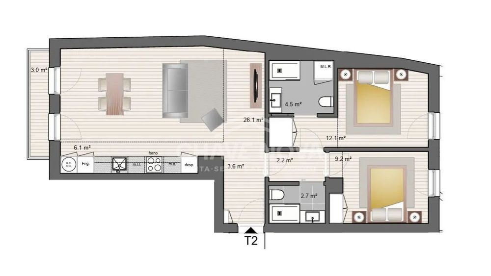 Apartamento T2 moderno c/ garagem junto ao Polo Universitário do Porto