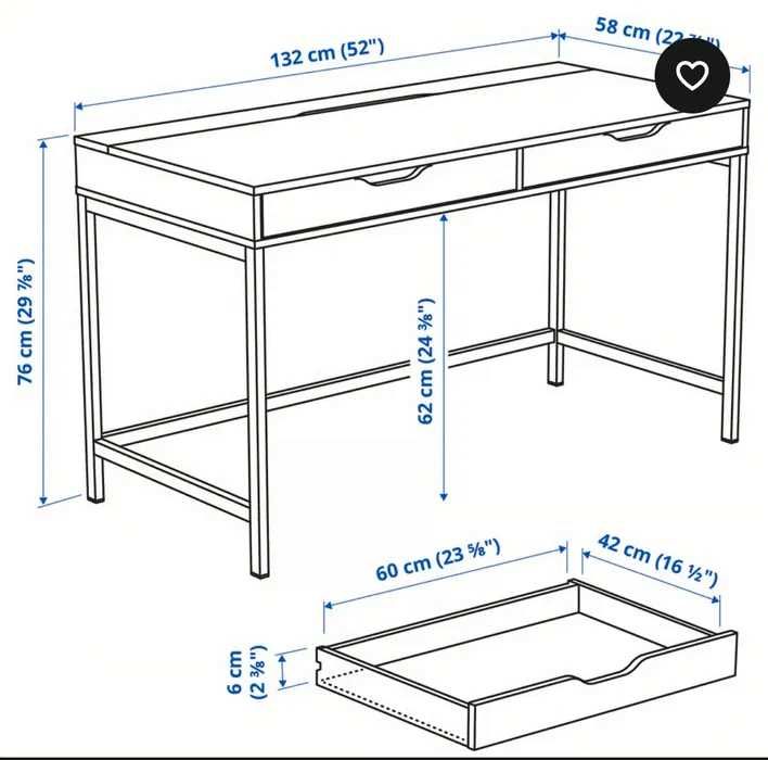 Biurko alex z nadstawką