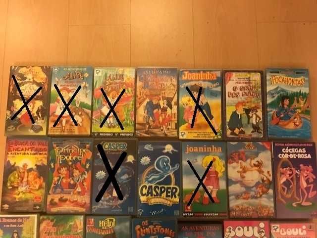 Filmes de banda desenhada de várias produtoras em VHS