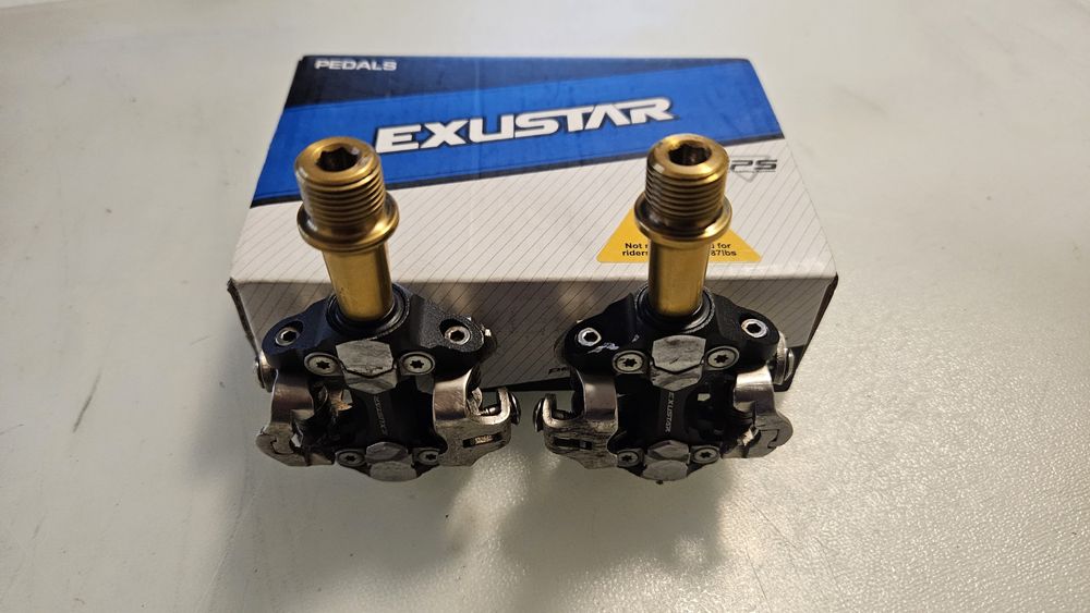 Pedais EXUSTAR MTB E-PM222Ti eixo em titânio
