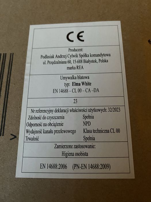 Umywalka REA Elma nablatowa 45 cm