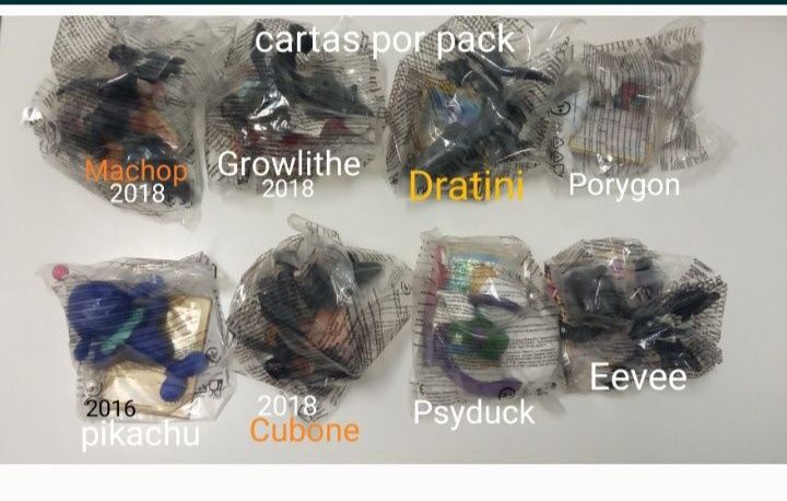 Bolas pokébolas, TY, PEZ, miniuns, SPONGEBOB, happy meal