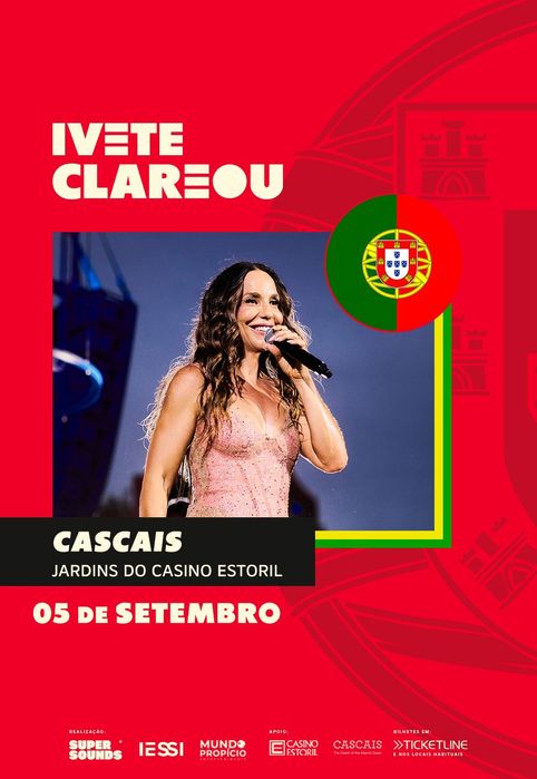 Bilhete Ivete Clareou Cascais 5 setembro