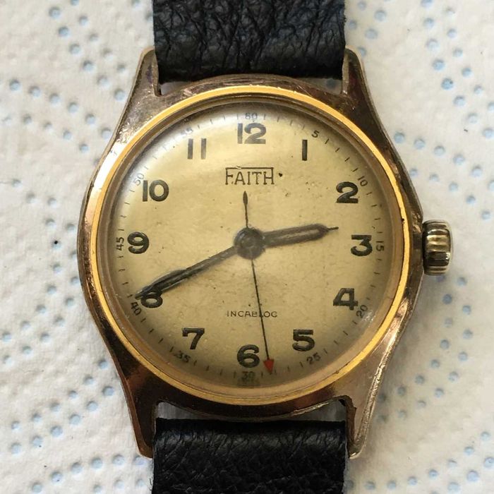 Męski zegarek Vintage FAITH Hydepark Watch Co 17j Incabloc Swiss Made sprawny bez serwisu