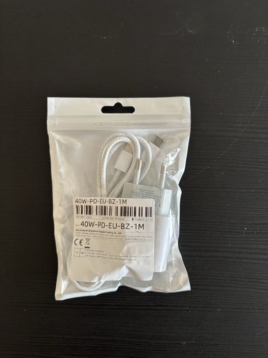 Carregador Rápido 40W USB-C + Cabo