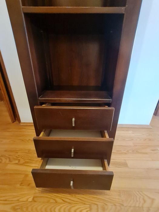 Regał drewniany (lite drewno), 200cm x 50cm