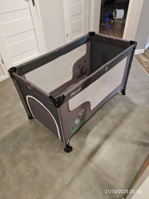 Łóżeczko dziecięce turystyczne z kołami i z blokadą 126x71cm kojec