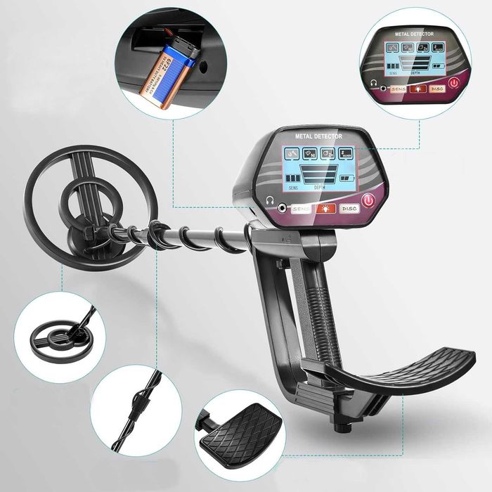 Kit Detector de Metais Digital + Acessórios NOVO