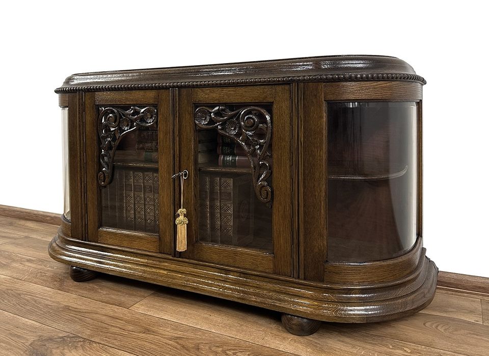 BIBLIOTEKA podręczna antyk 100-letni PODEST WITRYNA szafka pod TV RTV