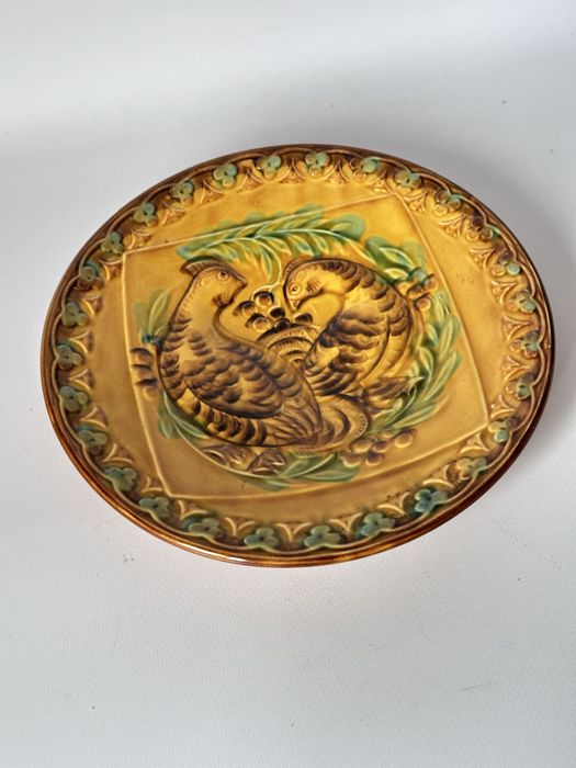 Тарелка глухари керамика зик конаково