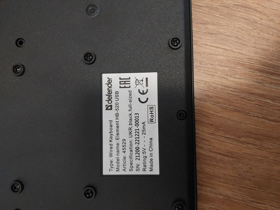 Клавіатура на usb defender Element  hb -520