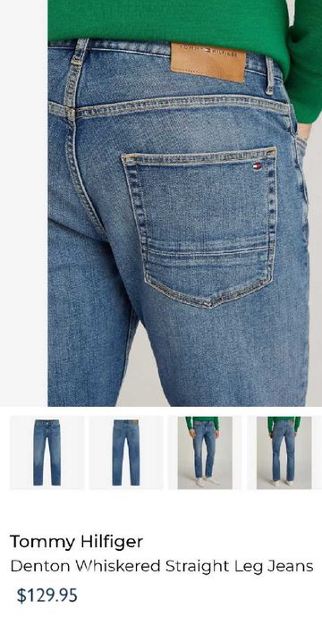 Джинсы Tommy Hilfiger jeans USA w32 stretch mid blue.