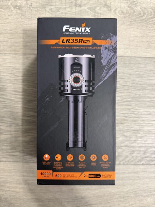 Ручний пошуковий ліхтар Fenix LR35R PRO з акумулятором
