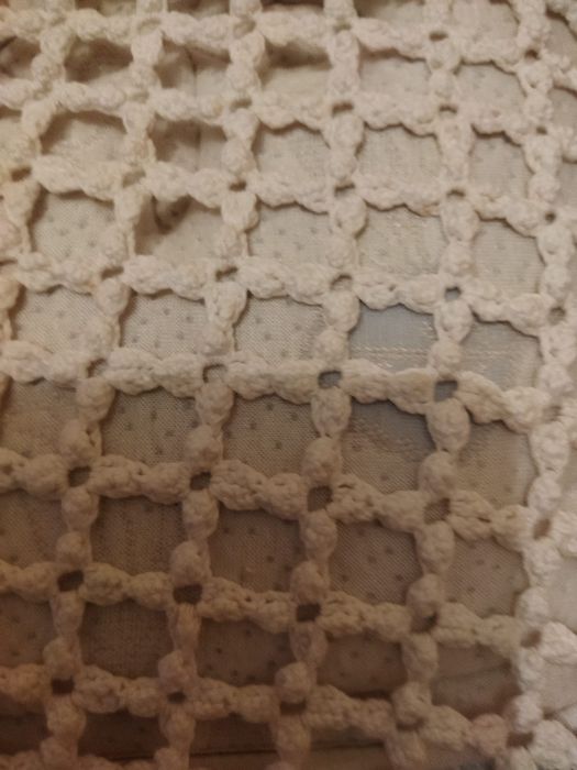 Colcha em renda manual