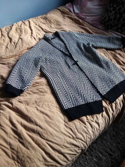 sweter damski czarno - biały XXXL 46