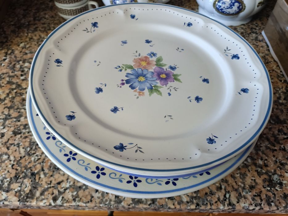 Conjunto 10 pratos ornamentação