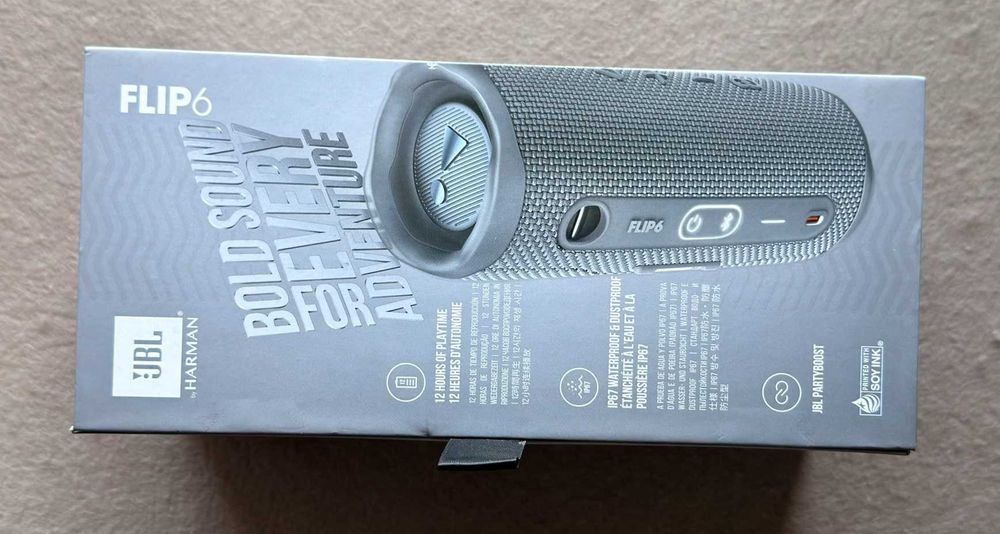 Coluna JBL Flip 6 - Original, nova, preta