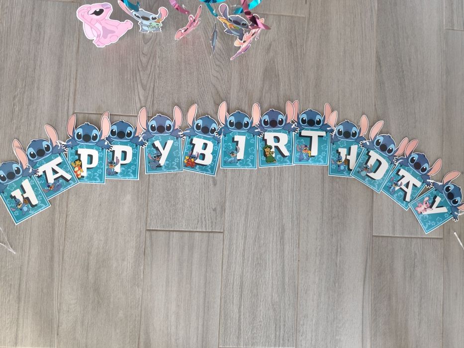 Conjunto decoração de festa aniversário do Stitch