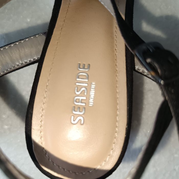 Sapatos Pretos de Senhora Seaside Tamanho 38 com aplicação Lantejoulas