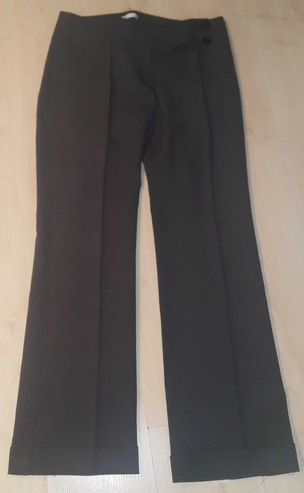 Spodnie grafitowe krój prosty, roz. 38 Promod