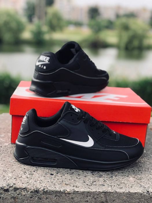 Мужские кроссовки Nike Air Max 90 Черные летние кросовки Найк