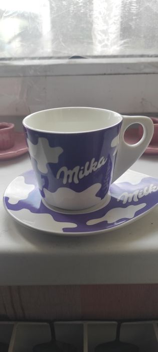 Мілка корівка мілка набір чашка+блюдце