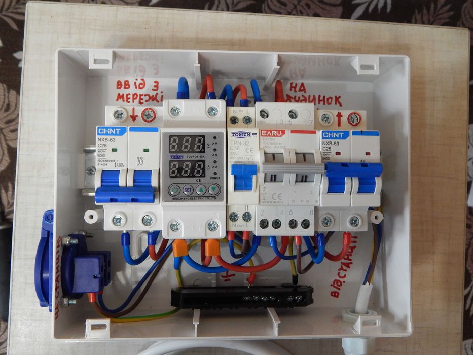 Щит підключення зарядної станції АВР Ecoflou Bluetti і т.п.